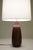 A bold and impressive Danish Mid Century Modern solid lathe turned staved Walnut "Bottle" table lamp design circa 1960's...