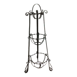 Antique Wrought Iron Plant Stand For Sale