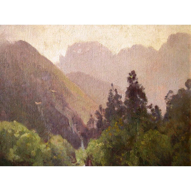 Heinrich Deuchert, Mountain Stream in the Alps, 1900s, Oil Painting on Canvas, Framed For Sale - Image 4 of 15