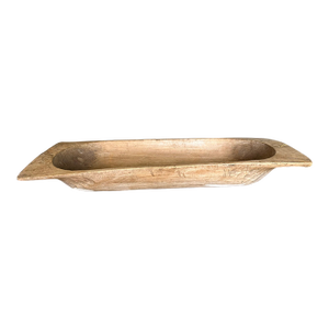 French Antique XL Wood Carved Dough Bowl , Trough or Tray