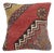 16"x16" Rustic Cushion Cover. Handmade Rug Pillow. Vintage Square Pillowcase For Sale