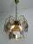 Murano glass and brass chandelier, Vistosi design, 6 lights, 1970s. Intact and in good condition. E14 lamps. Diameter 45...