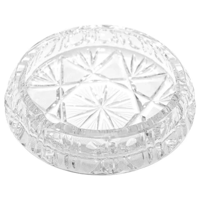 Vintage Cut Crystal Glass Ashtray, Italy, 1960s For Sale - Image 13 of 13