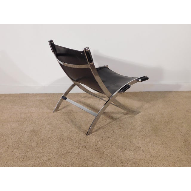 Leather Scissor Chair by Antonio Citterio for Flexform Italia, Circa 1980s For Sale - Image 18 of 18