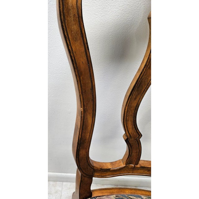 Brown 1990s Pair Chairs Ethan Allen Tuscany Pretzel Back Dining Room Side Chairs Newport French For Sale - Image 8 of 11