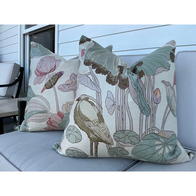 From the legendary design house GP & J Baker comes one of their most iconic prints: Nympheus in shell and Jade. This...