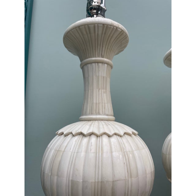 Moorish Bone Inlay Lamps - a Pair For Sale In New York - Image 6 of 6