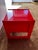 Modern 1970s Red Single Drawer Modern Night Table For Sale - Image 3 of 8