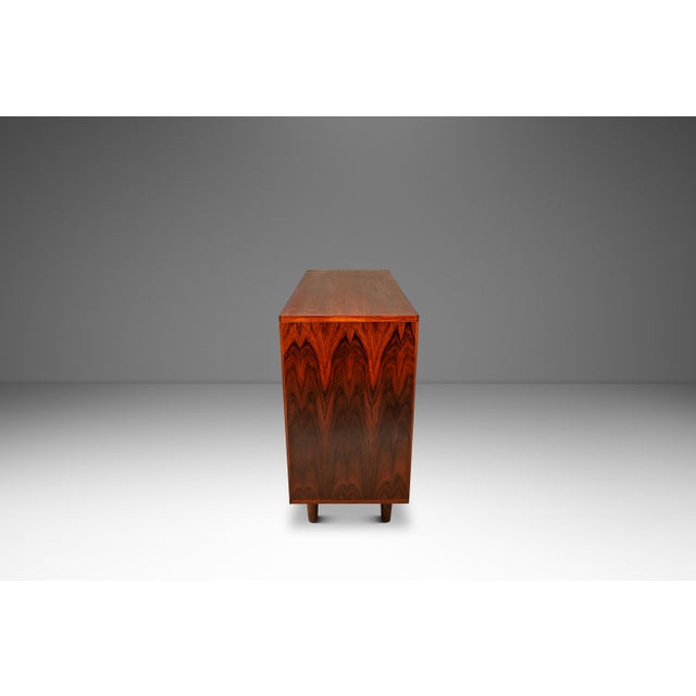 Wood Mid-Century Danish Modern Rosewood Credenza / Cabinet W/ Tambour Door Attributed to Marius Byrialsen for Nipu Møbelfabrik, Denmark, C. 1960s For Sale - Image 7 of 18