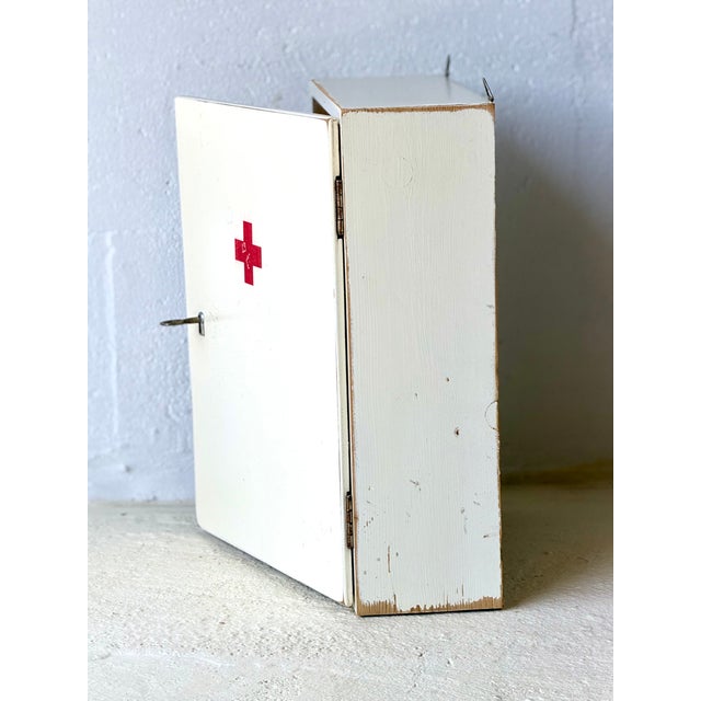 Mid-Century Modern Mid-Century Wooden Wall-Mounted Medicine Cabinet with Drawer, 1960 For Sale - Image 3 of 13