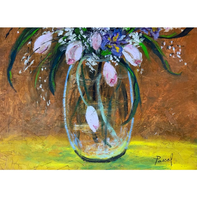 Mid 19th Century Floral Still Life - Framed Oil Painting on Board For Sale - Image 4 of 13