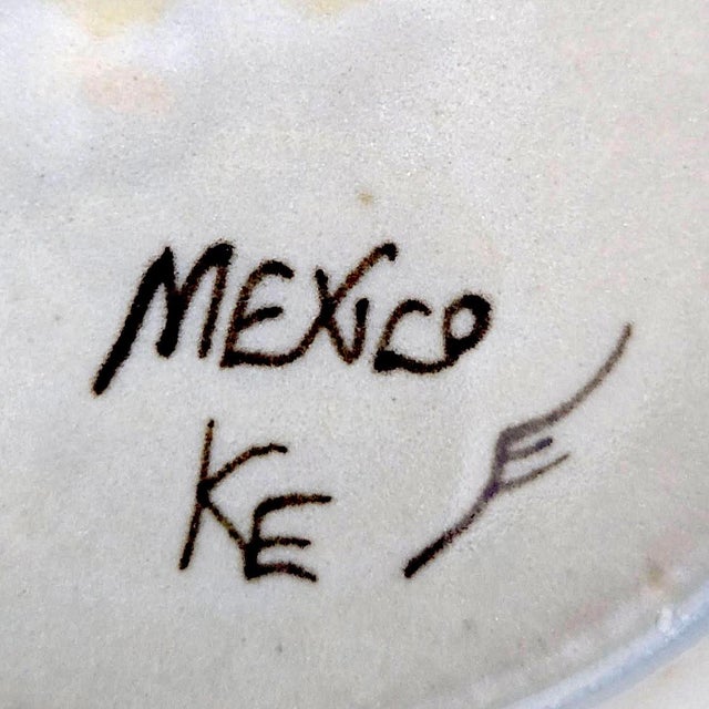 1970s Ken Edwards El Palomar Tonalá Mexico Ceramic Pedestal Bowl For Sale - Image 15 of 15