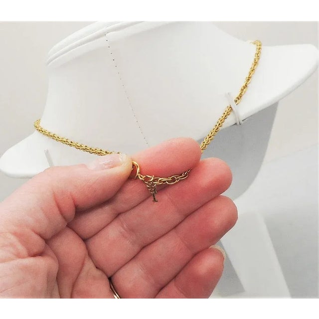 Trifari Vintage 1970s Signed Crown Trifari Carved Faux-Ivory Sautoir Necklace For Sale - Image 4 of 9