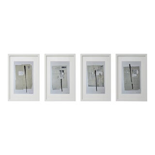 Set of 4 - One-of-a-Kind Contemporary Abstract Original Natural Color Palette Oil Paintings / Earth Tones For Sale