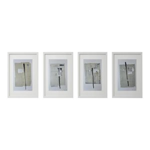 Set of 4 - One-of-a-Kind Contemporary Abstract Original Neutral Color Palette Oil Paintings / Earth Tones