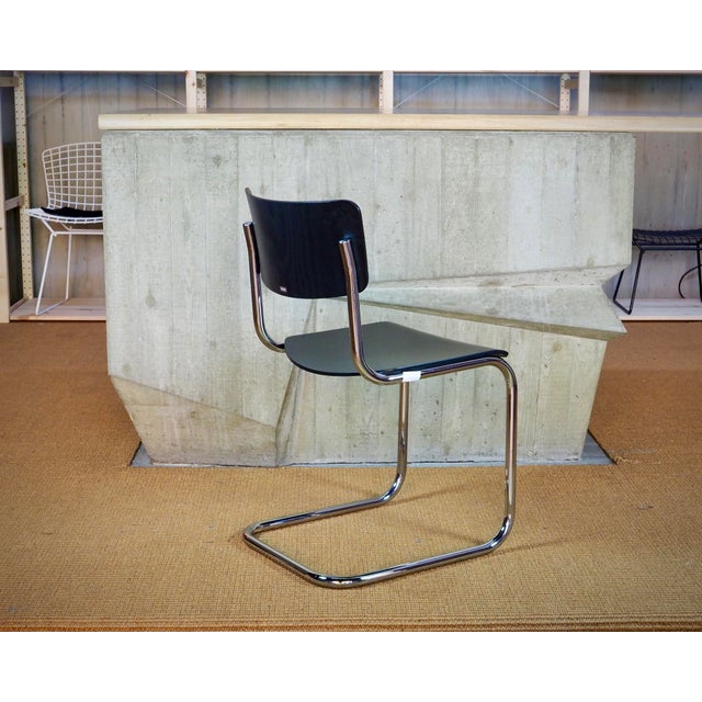 Black S43 Cantilever Chairs by Mart Stam & Marcel Breuer for Thonet, 2010s, Set of 4 For Sale - Image 6 of 13