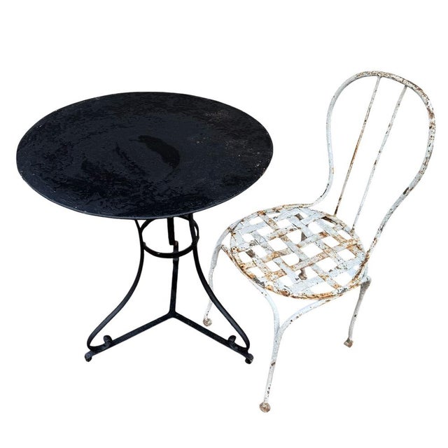 Wrought Iron Pedestal Table, France For Sale - Image 6 of 15