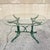 Mid 20th Century Vintage Hollywood Regency Faux Bamboo Lattice Metal Green Dining Set - 5 Pc Set For Sale - Image 4 of 12