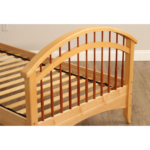 Vermont Precision Woodworks Maple Twin Size Spindle Bedframe For Sale - Image 10 of 12