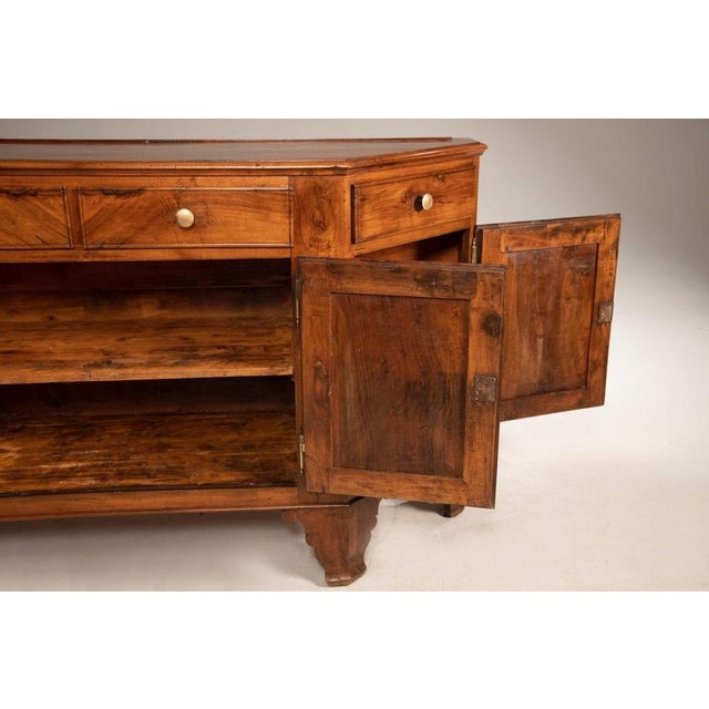 Metal Antique Vicenza Molded Walnut Sideboard, 1850 For Sale - Image 7 of 9