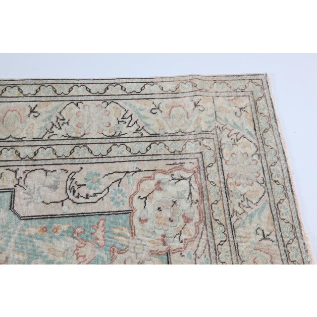 1960 Handmade Double Knotted Turkish Floor Rug -4' 9'' X 6' 10'' For Sale - Image 9 of 15