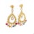 Contemporary Sapphire 14 Karat Yellow Gold Chandelier Earrings - 2 Pieces For Sale - Image 3 of 8