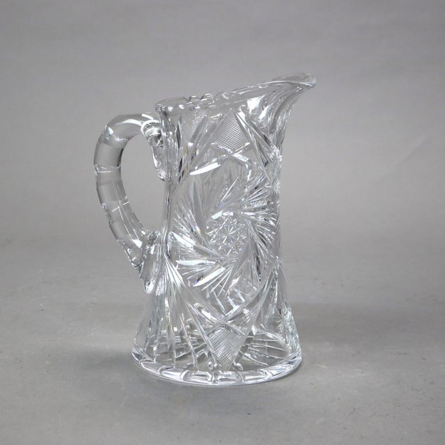 19th Century Antique Cut Glass Water Pitchers- Set of 3 For Sale - Image 4 of 6