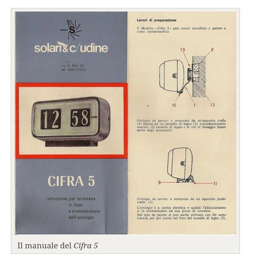 First Version Cream-colored Cifra 5 Flip Clock from Solari & C. Udine Italy, 1960s For Sale - Image 17 of 18