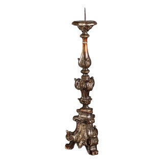 Carved Wooden Torch Holders For Sale