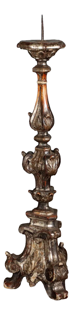 Carved Wooden Torch Holders