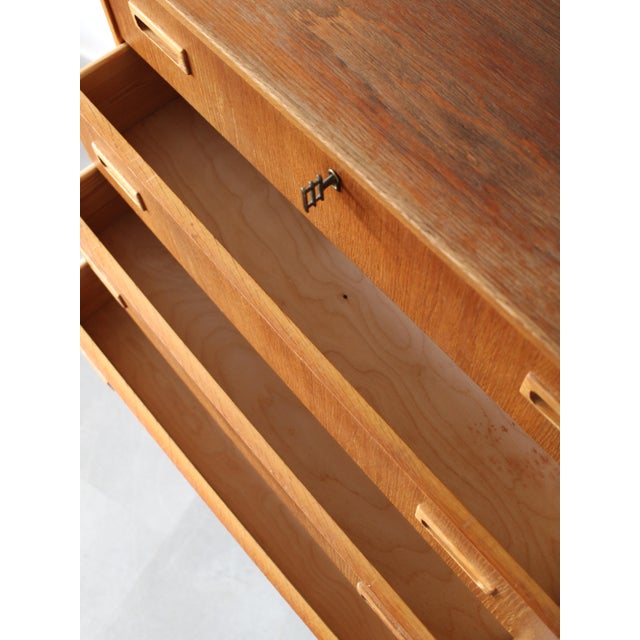 Vintage Danish Oak Chest of Drawers, 1960s For Sale - Image 9 of 11