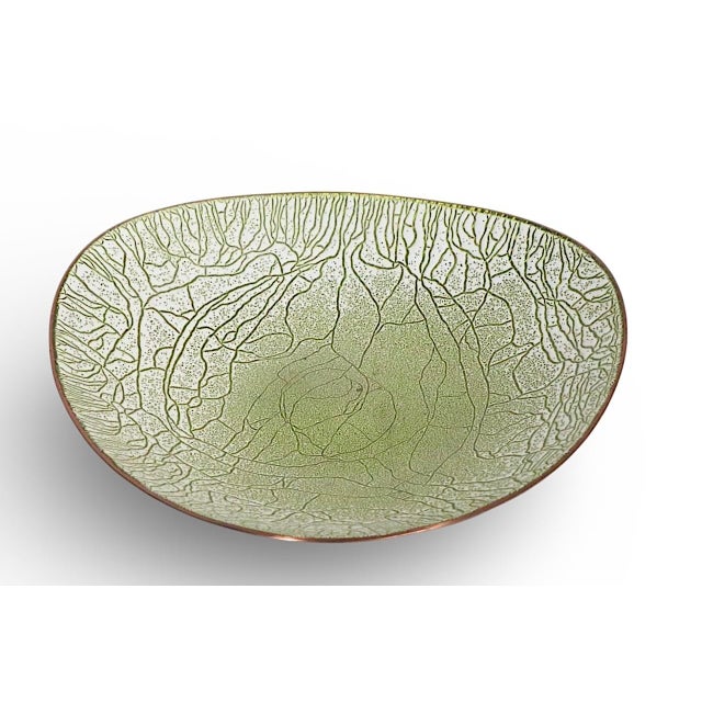 Mid-Century Modern Mid 20th Century Enamel on Copper Dish Vide Poche For Sale - Image 3 of 9