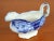 Antique Flow Blue Porcelain Sauce Boat by John Maddock in the Dainty Pattern For Sale - Image 4 of 8