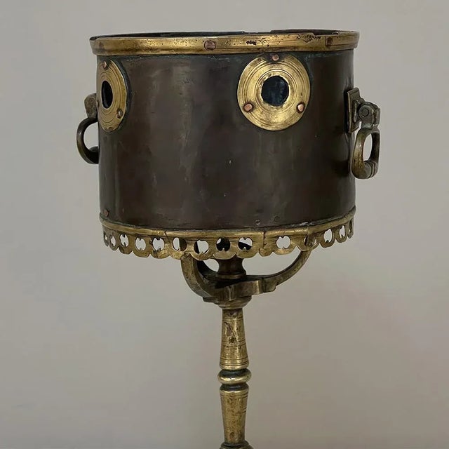 Mid 18th Century 18th Century Dutch Bronze & Copper Tea Kettle Warmer For Sale - Image 5 of 13