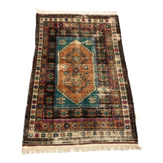 Bohemian Vintage Floor Vintage Rug- 4′7″ × 6′11″ For Sale