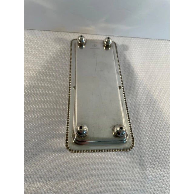 1940s English De Montfort Silverplated Toast Rack With Frosted Glass Butter Dish For Sale - Image 10 of 13