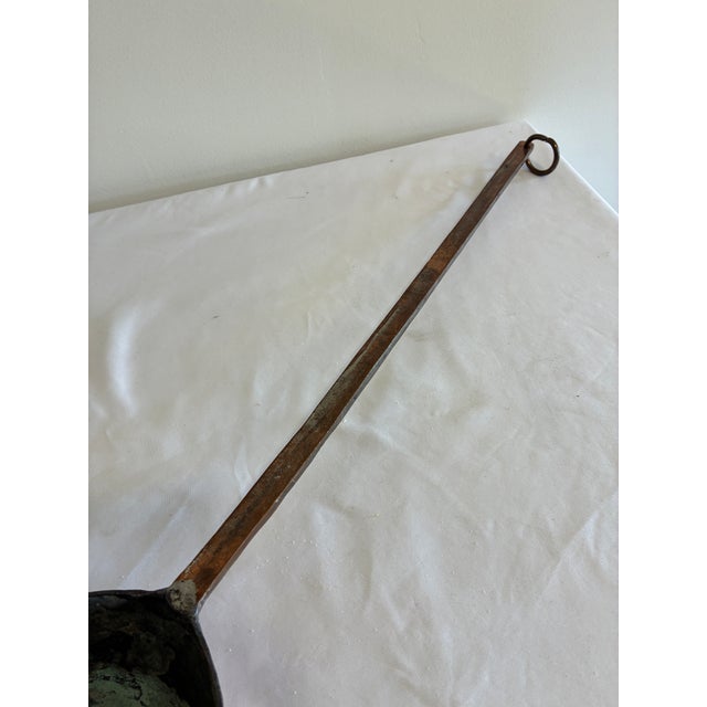Copper Antique Hand Hammered Copper Ladle With Hanging Loop For Sale - Image 8 of 11
