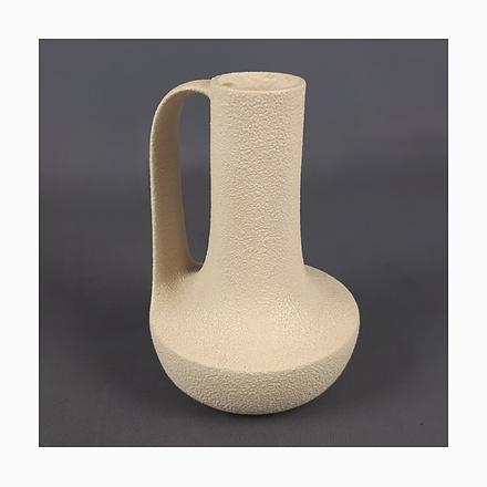 Vintage Modernist Sculptural Granulated White Ceramic Vase, 1960s For Sale - Image 12 of 12