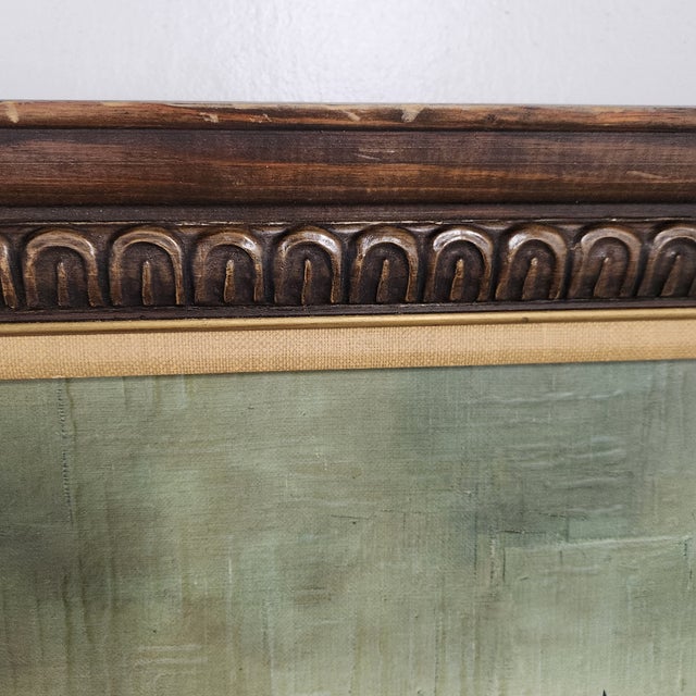 Framed Large-Scale 1960s French Modern Harbor Scene Oil Painting (43" × 36") For Sale - Image 11 of 15