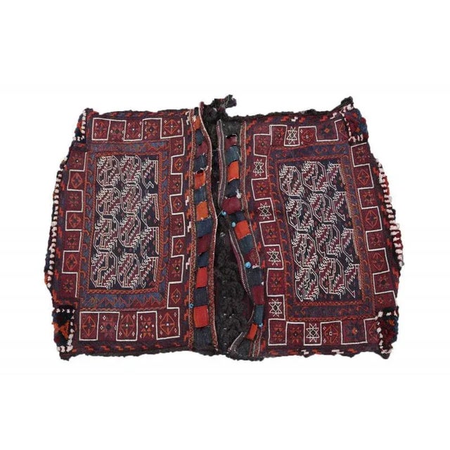 1920s Antique Bakhtiari Persian Saddlebag For Sale - Image 5 of 5