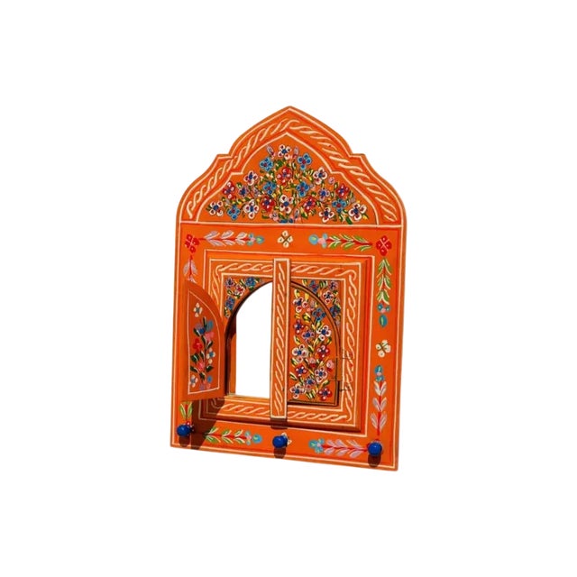Hand-Painted Moroccan Wooden Mirror Bring authentic Moroccan artistry to your space with this beautifully hand-painted...