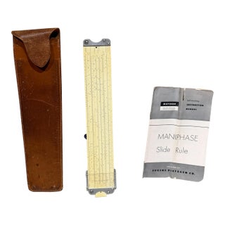 Vintage Dietzgen Maniphase Multiplex Slide Rule Set Mid Century Decor For Sale