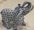 Elegant vintage Andrea by Sadek porcelain elephant figurine crafted in the classic Herend-style fishnet pattern. This...