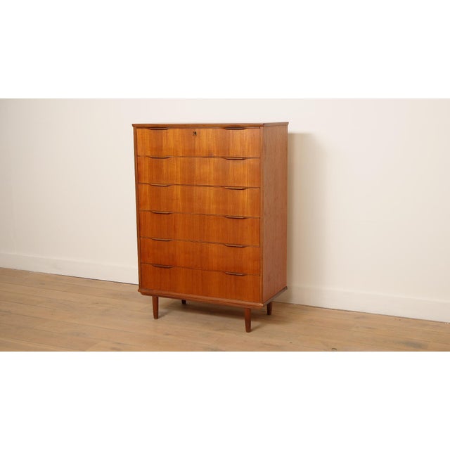 Vintage Danish Teak Chest of Drawers For Sale - Image 3 of 12