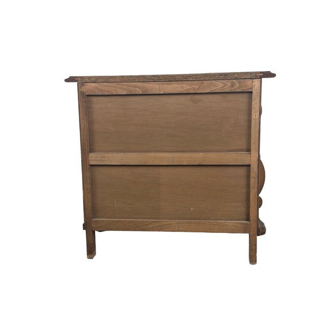 Vintage Dutch Baroque Revival Oak Bombé Three-Drawer Chest With Paw Feet For Sale - Image 9 of 18