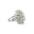 Modern Vintage 18k White Gold 2.30ctw Diamond Bombe Starburst Cluster Cocktail Ring, Size 5 For Sale - Image 3 of 9