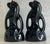 Midcentury Abstract Black Glazed Ceramic Boudoir Lamps - a Pair For Sale - Image 12 of 12
