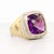 Vintage David Yurman 18k Yellow Gold, Amethyst, & Diamond Albion Cocktail Ring For Sale - Image 9 of 14