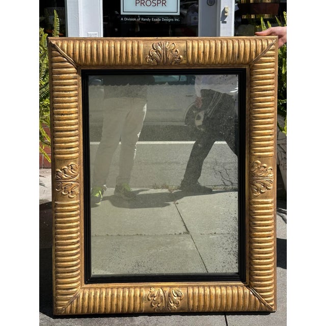1990s 18c Style Michael Taylor Panache Regency Style Giltwood Mirror For Sale - Image 5 of 5