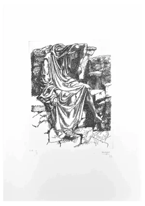 Mayo, Personnage Sans Tête, Original Etching, 1977